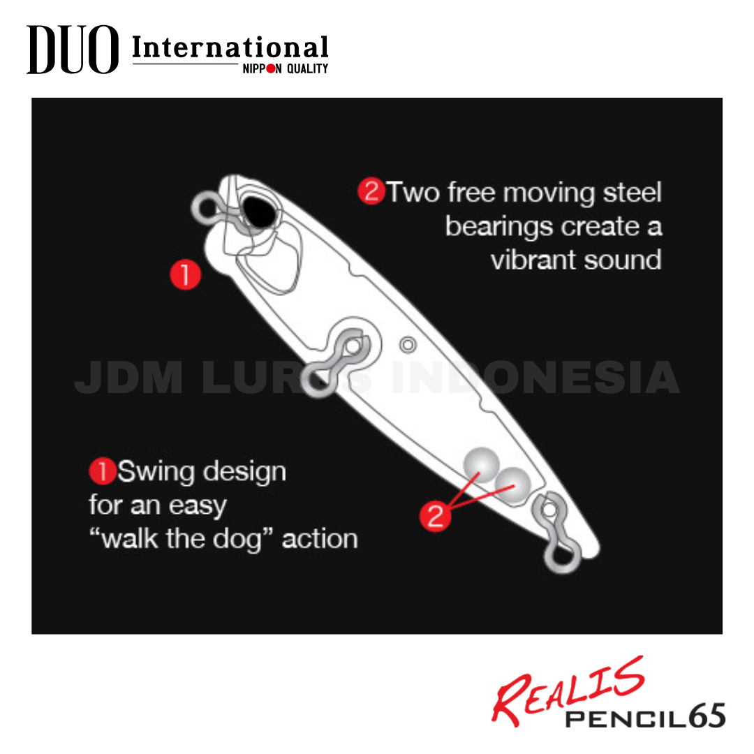 Duo Realis Pencil 65 Umpan Apung 5,5g 65mm