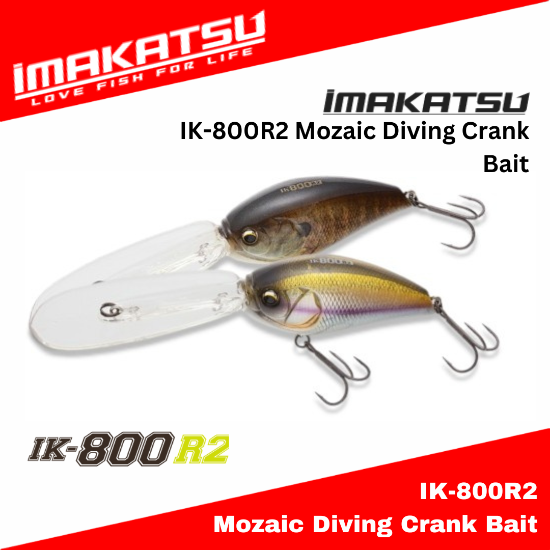 Umpan Pancing Imakatsu IK-800R2 Mozaic Diving Crank Bait Floating Lure