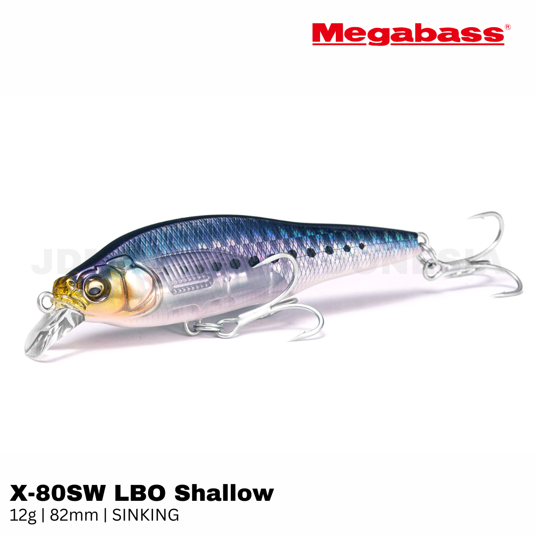 Megabass X-80SW LBO Umpan Pancing Tenggelam Dangkal 12g 82mm