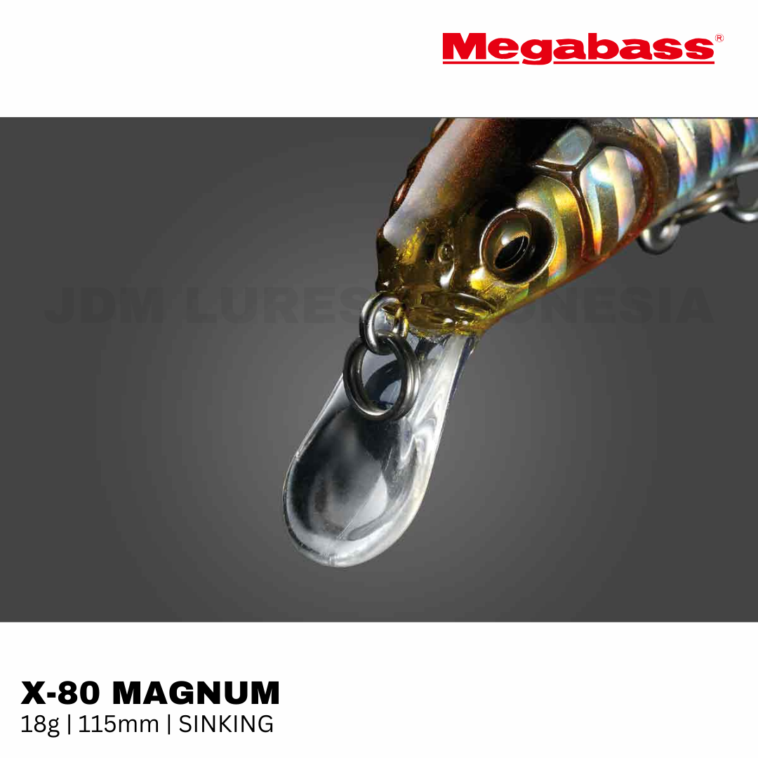 Umpan Pancing Tenggelam Megabass X-80 Magnum 18g 115mm