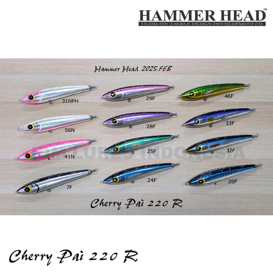 Hammer Head Cherry Pai 220R Stickbait Lure 104g 255mm