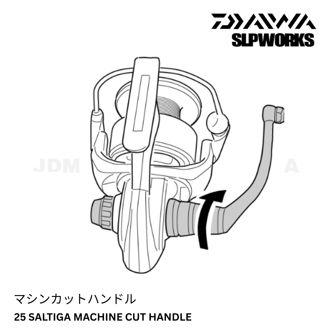 Daiwa SLP Works 25 SALTIGA Machine Cut Handle