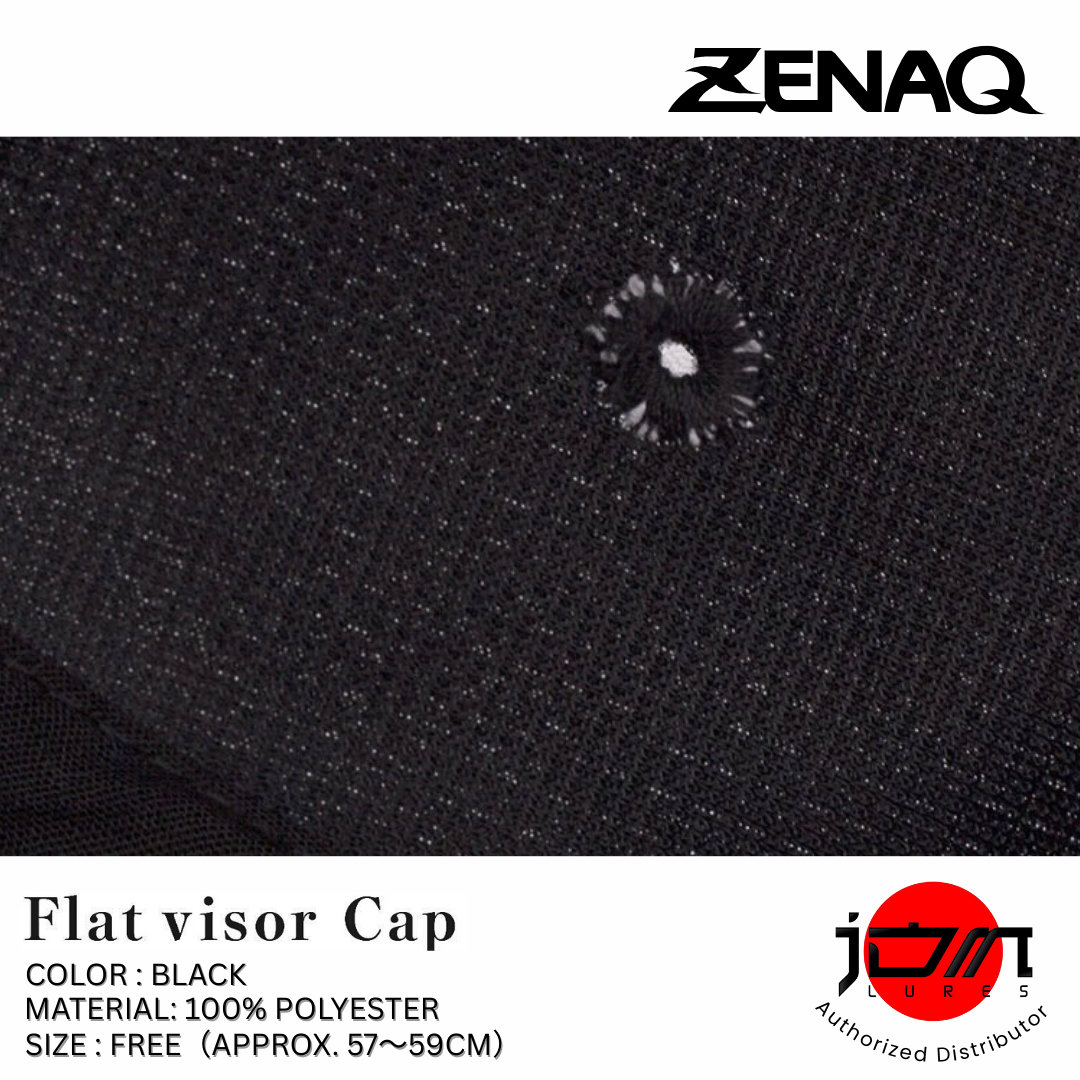 Topi Visor Datar Zenaq / Campuran Wol (Hitam)