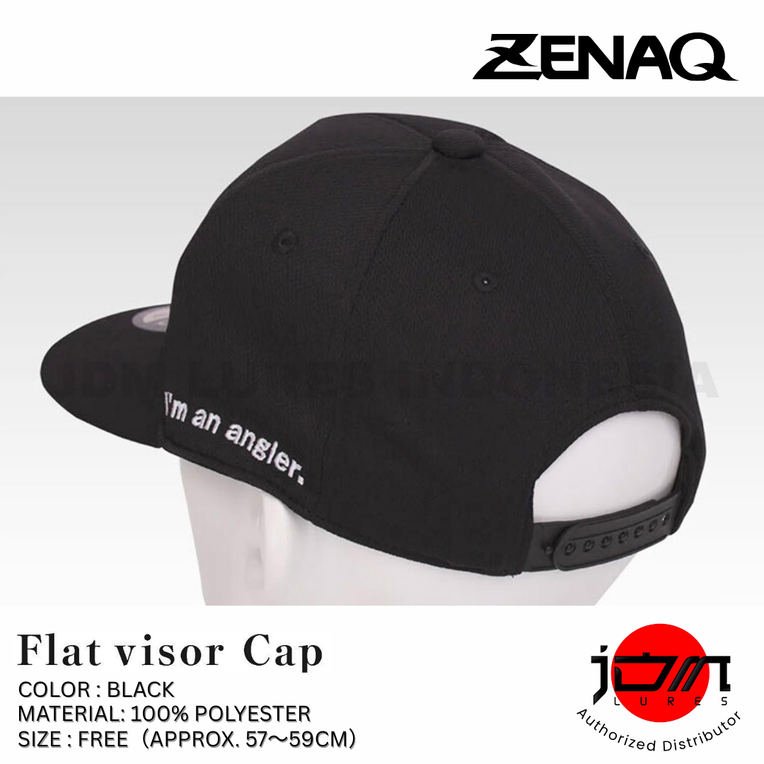 Topi Visor Datar Zenaq / Campuran Wol (Hitam)