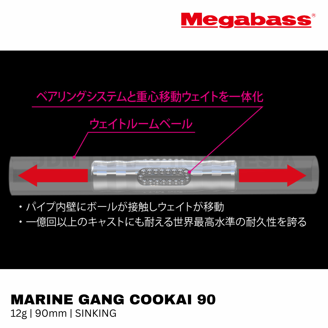 Megabass MARINE GANG Cookai 90 Sinking Lure 12g 90mm