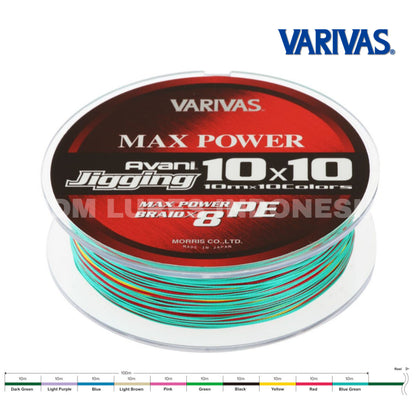 Tali Pancing Varivas PE Avani Jigging 10x10 Max Power X8 300m