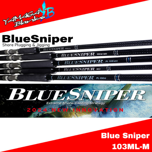 Joran Pancing Yamaga Blanks Spinning Rod Blue Sniper 103ML-M