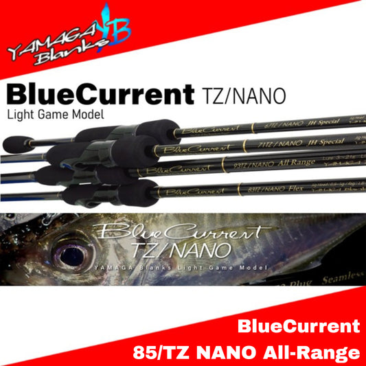 Joran Pancing Yamaga Blanks Spinning Rod Biru Arus 85/TZ NANO
