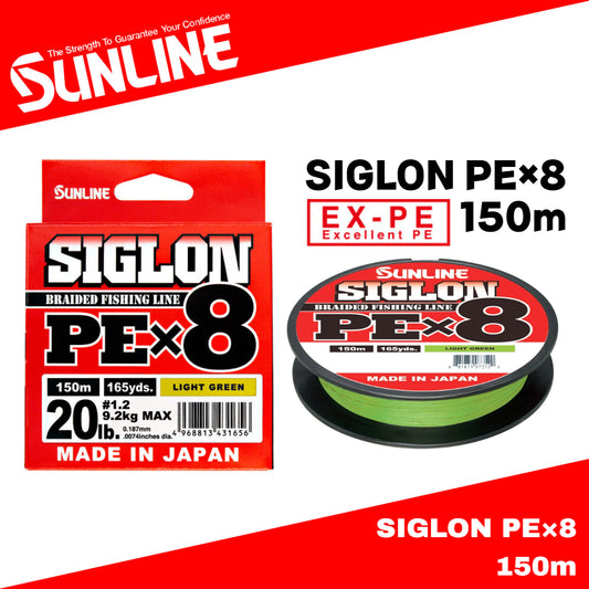Tali Kepang PE Sunline Siglon X8 Hijau Muda 150m