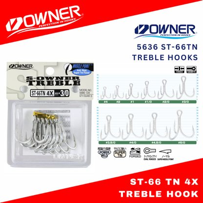 Pemilik ST-66 TN 4X Treble Hook Tugas Berat