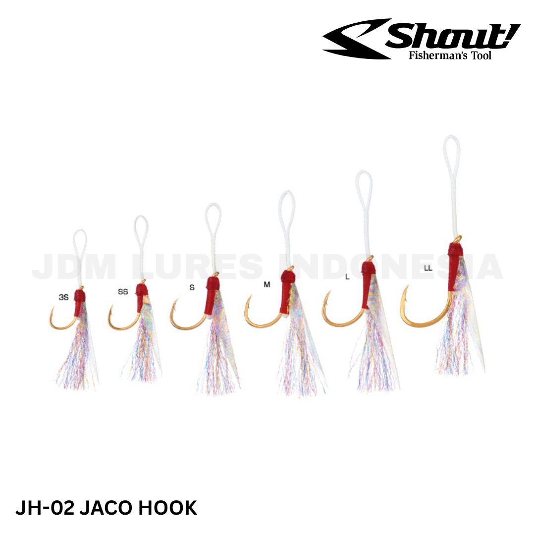 Teriak JH-02 Jaco Hook Rigged Assist Rainbow Feather
