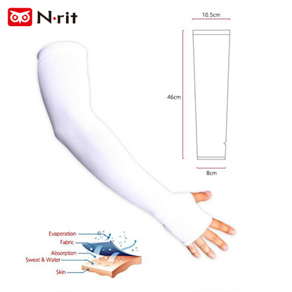 N-Rit Tube Nine Coolet Arm Sleeves UV Protection Fingerless Glove