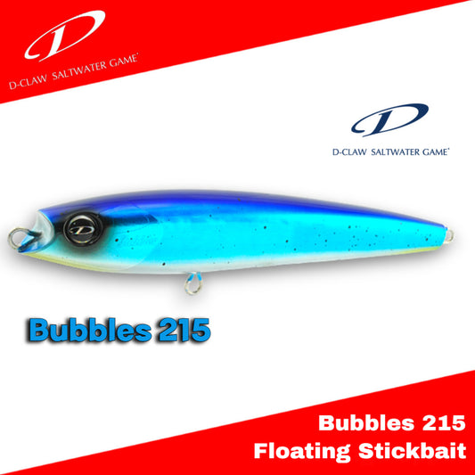 Umpan Stickbait Apung D-Claw Bubbles 215 82g 215mm