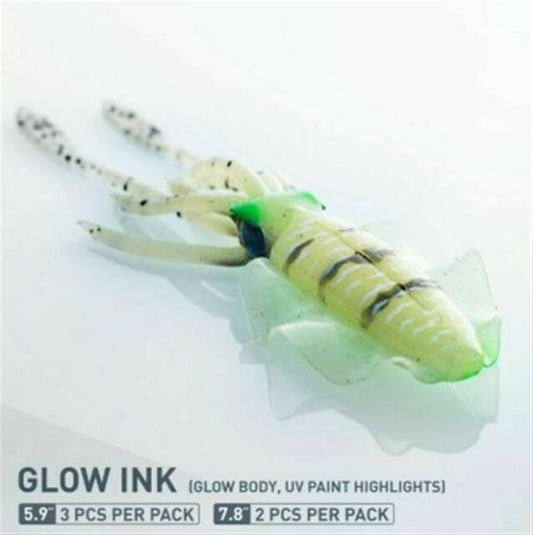 Umpan Pancing Chase Baits Soft Lure Ultimate Squid 200 mm Glow Ink 5021