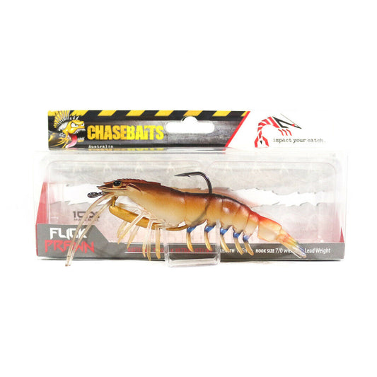 Umpan Pancing Chase Baits Soft Lure Flick Prawn 125 mm Udang Asli (4826)