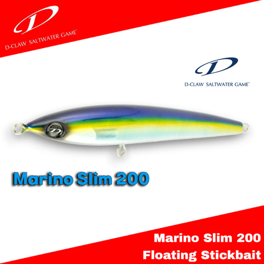 Umpan Stickbait Apung D-Claw Marino 200 Slim 61g 200m