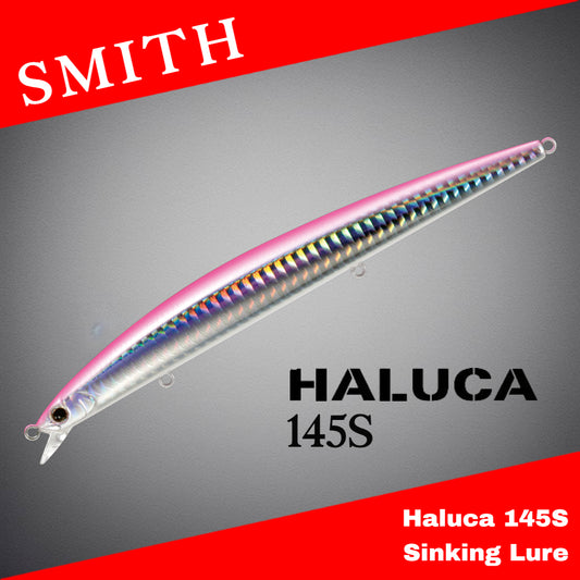 Umpan Pancing Smith Haluca 145S SW Slim Minnow Tenggelam 21,5g 145mm