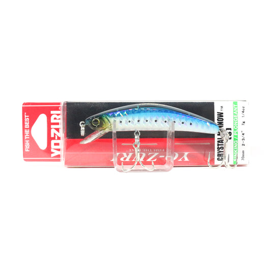 Yo Zuri Crystal Minnow S 70 mm Sinking Lure R835-GHIW 4755