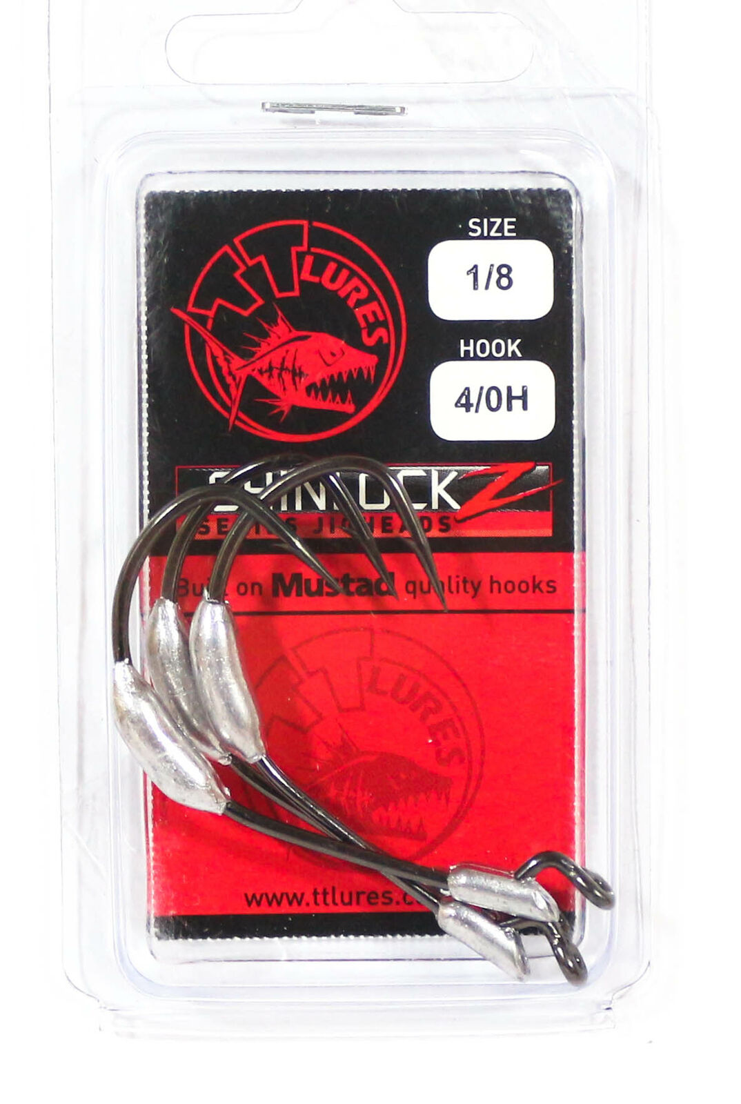 Tackle Tactics TT ChinLockZ SWS Weighted Worm Hoom 1/8oz 4/0 3 per Pack (0855)