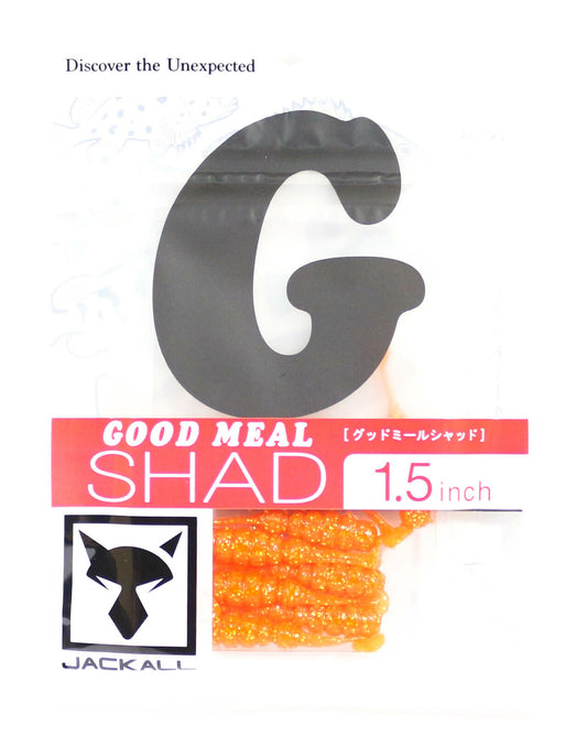 Umpan Pancing Lembut Jackall Good Meal Shad 1,5 inci Orange Gold Flake (0664)