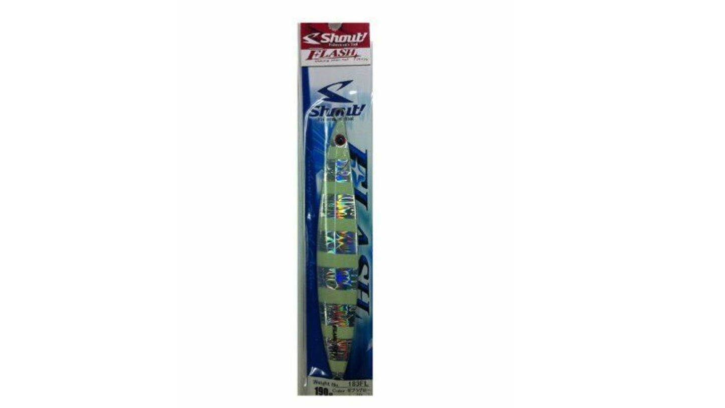 Shout Metal jig lure 183FL flash 190g zebra glow ZG (4384)