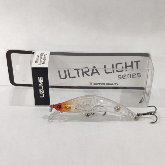 Tomigo Uzume Minnow 50 mm 3,2 gram Kepala merah bening