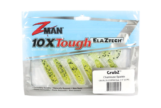 Umpan Pancing Lunak Zman GrubZ 3,5 Inch isi 6 per bungkus Chart Sparkle (5575)