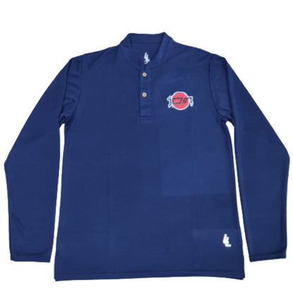 Kaos JDM DryFit Lengan Panjang Navy Ukuran 3L (XXL)