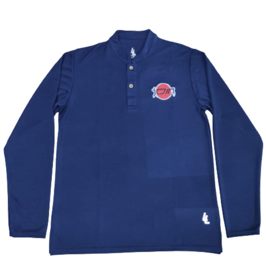 Kaos JDM DryFit Lengan Panjang Navy Ukuran 3L (XXL)