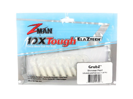 Umpan Pancing Lunak Zman GrubZ 2 Inch isi 8 per bungkus Shimmer Pearl (3298)