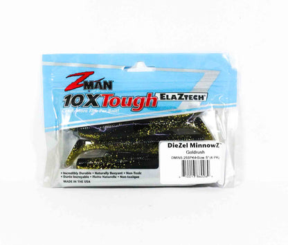Zman Soft Lure Diezel MinnowZ 5 Inch 4 per pack Gold Rush (0269)