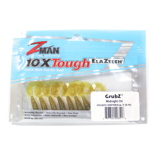 Umpan Pancing Zman Soft Lure GrubZ 2 Inch isi 8 per bungkus Midnight Oil (3516)