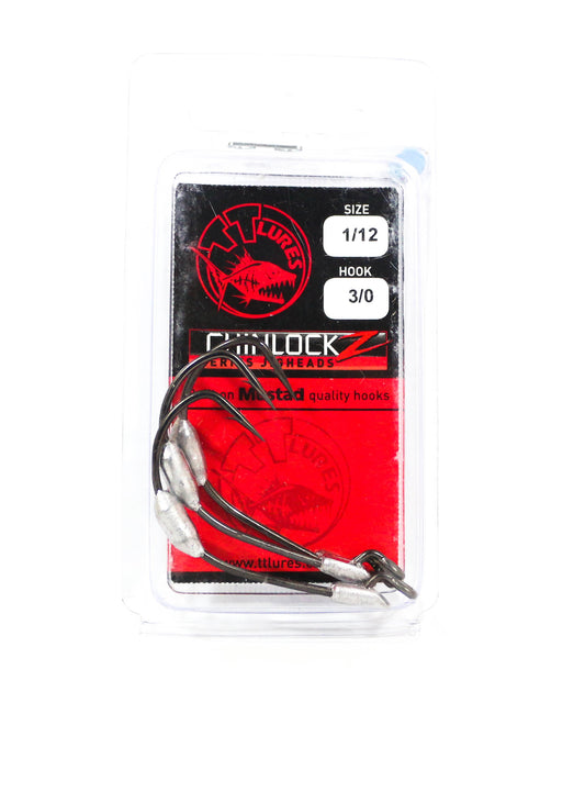 Kail Cacing Berbobot SWS ChinlockZ Tackle Tactics TT 1/12 oz 3/0 3 per bungkus (0831)