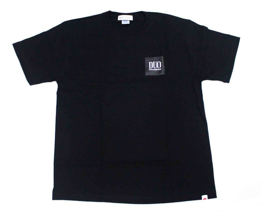 Kaos Duo Logo Quad Lengan Pendek Hitam Ukuran XL (8486)