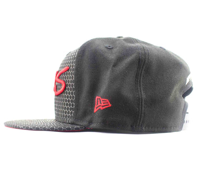 Duo Cap New Era x Realis Cap Ukuran Bebas Hitam Merah (4649)