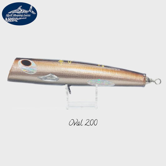 Umpan Pembentuk Kerang Oval Diving Popper 110gr 200mm (F) Emas