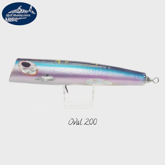 Umpan Pembentuk Kerang Oval Diving Popper 110gr 200mm (F) Biru Ungu