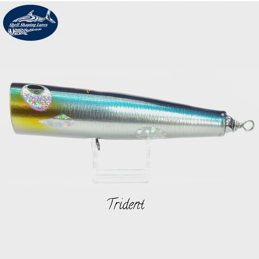 Umpan Pembentuk Kerang Trident Floating Popper 125gr 175mm (F) Biru Kuning