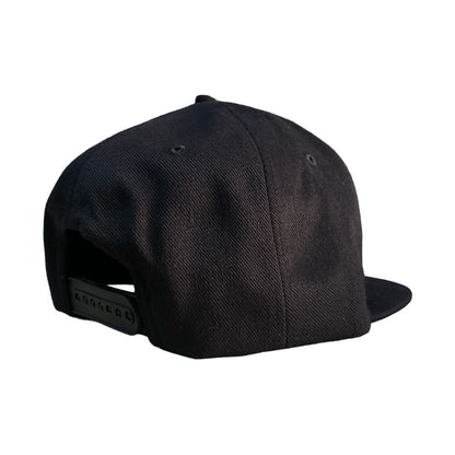 Topi datar snapback JDM umpan warna hitam