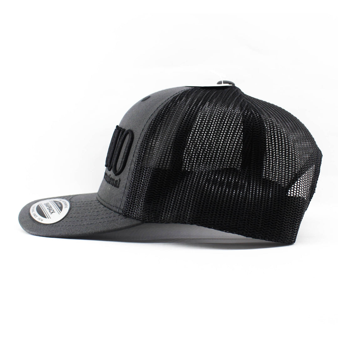 Topi Duo Snapback Mesh Charcoal Black (6106)