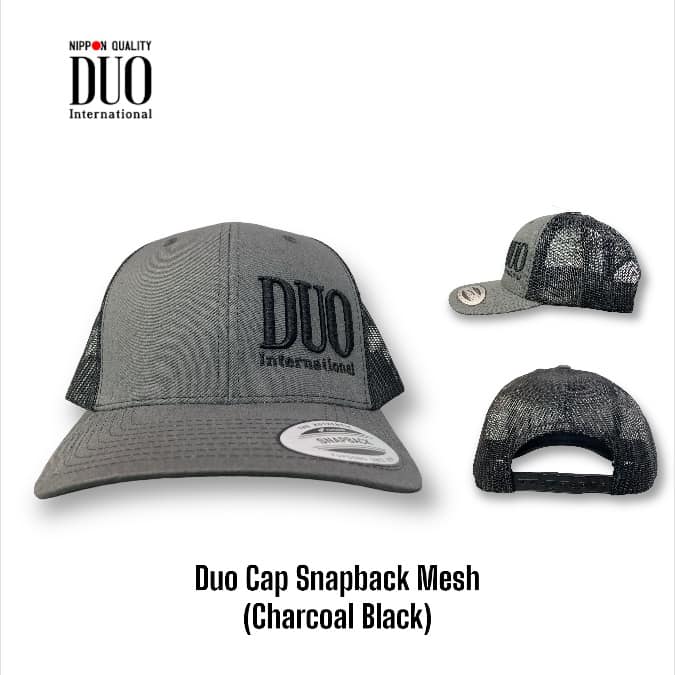 Topi Duo Snapback Mesh Charcoal Black (6106)