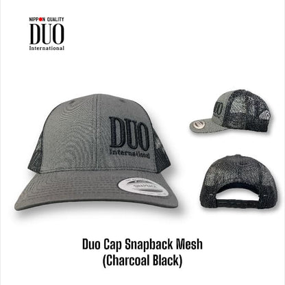 Topi Duo Snapback Mesh Charcoal Black (6106)