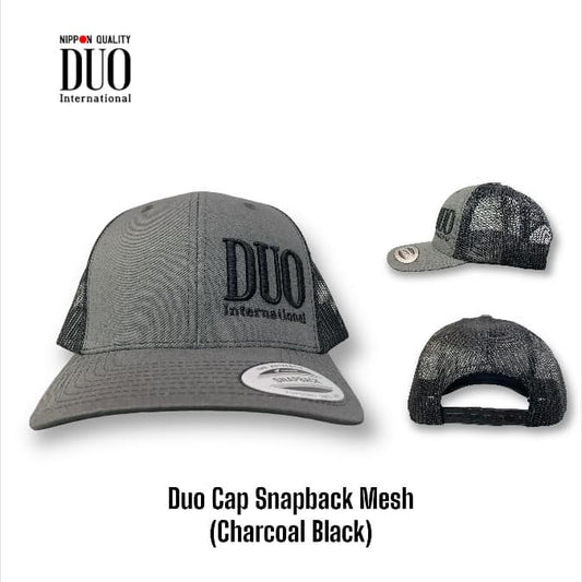 Topi Duo Snapback Mesh Charcoal Black (6106)