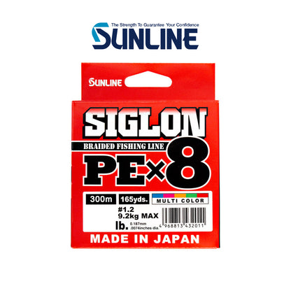 Tali Pancing Sunline Siglon Jalinan PE X8 Multi Warna 300m