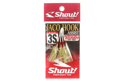 Teriak JH-02 Jaco Hook Rigged Assist Rainbow Feather