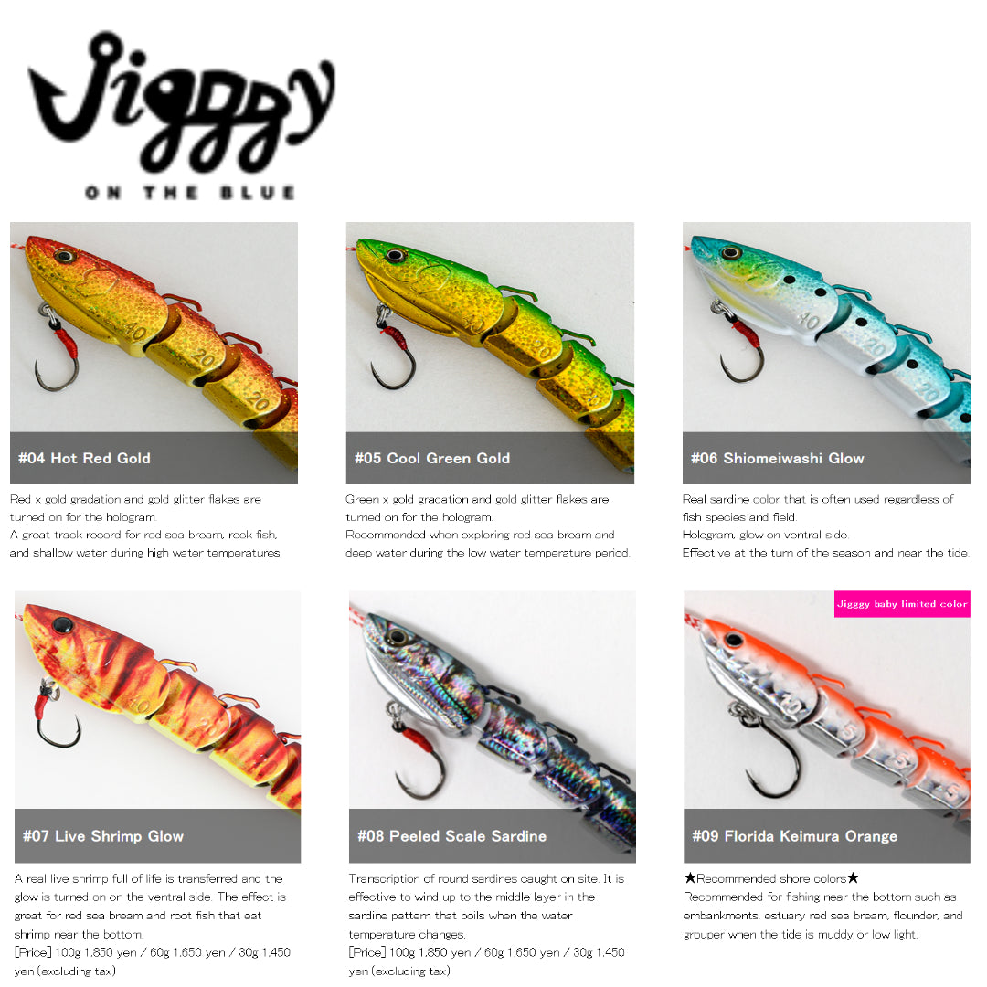 Pada Jig Logam Biru Super Ringan Jigggy Jr 60 Gram