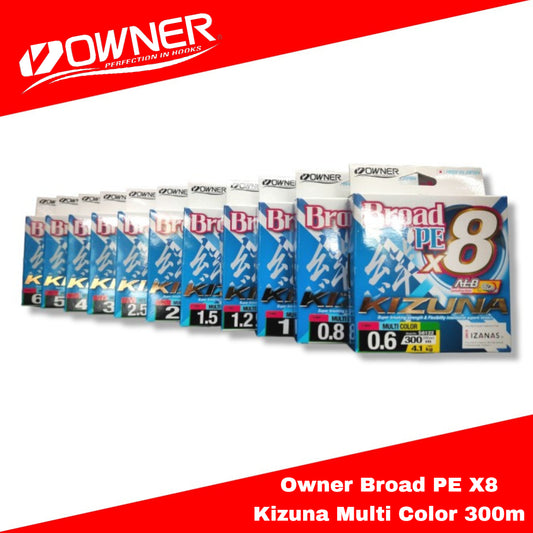 Owner Broad PE X8 Kizuna Multi Color 300m