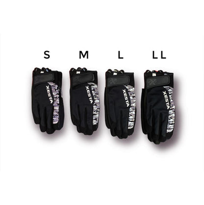 Xesta Jigging Gloves Black x White Camo