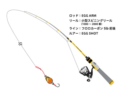 Joran Pancing Jackall Spinning Rod Egg Arm Panjang 120cm