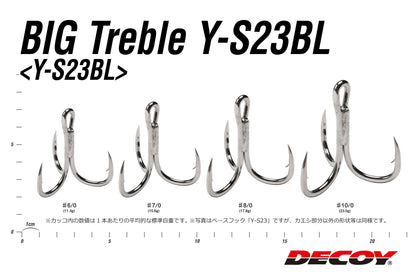 Umpan Y-S23 BL Kail Treble Besar Tugas Berat Tanpa Duri